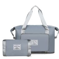 Cestovní skládací taška s velkým úložným prostorem - šedá