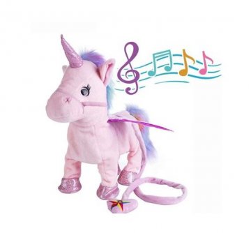 Spievajúci a chodiaci plyšový jednorožec Unicorn Roxy